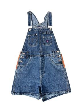 Vintage Y2K Shortalls Overalls B.U.M Equipment Denim Size Small Womens